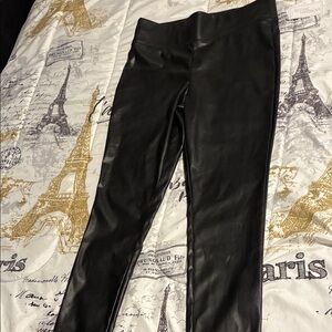 Morgan Taylor Black Faux Leather Pants